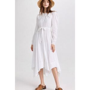 NWOT STUNNING Ulla Johnson fiona lace linen eyelet dress, $695 Sz 4